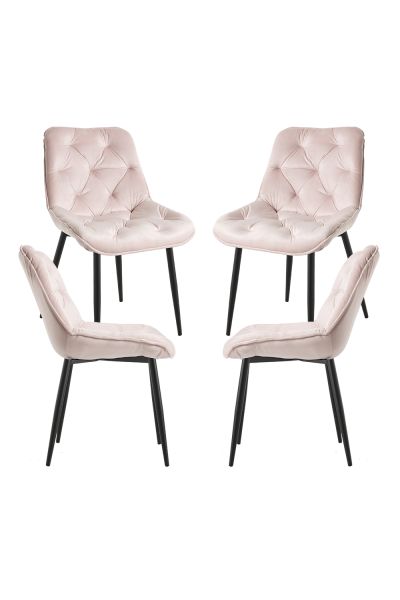 Pack 4 Chaises Miska Velours