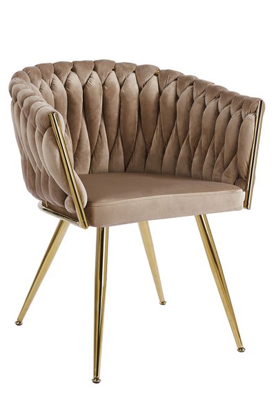 Chaise Widny Golden Velours - Style chic pour votre salle à manger