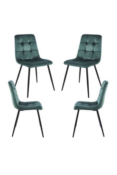 Pack 4 Chaises Stuhl Velours