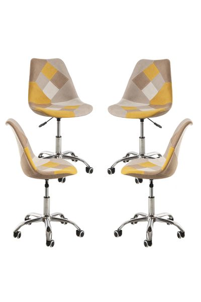 Pack 4 Chaises Neo Patchwork