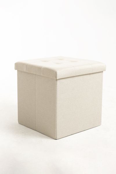 Pouf de rangement Button 38 cm Tissu: Le puff pour la maison