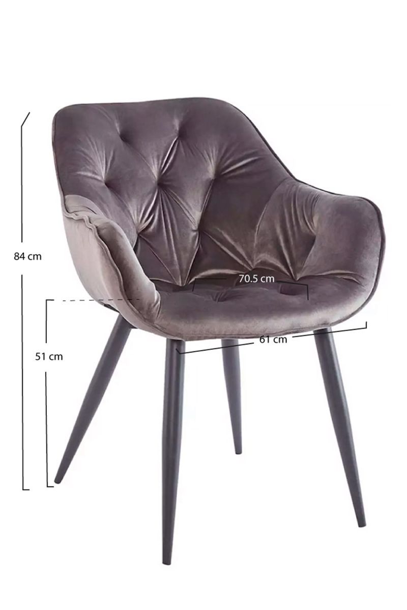 Chaise Zandel Black Velours