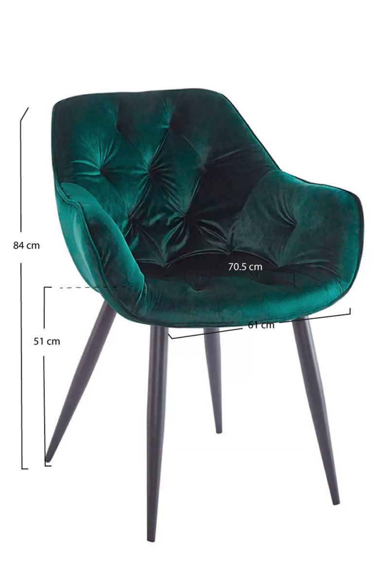 Chaise Zandel Black Velours