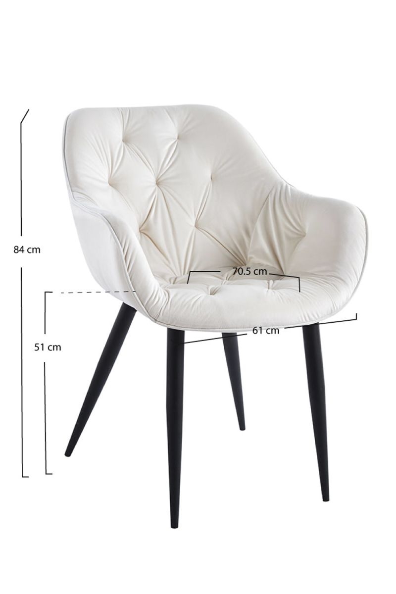 Chaise Zandel Black Velours