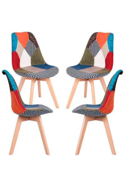 Pack 4 Chaises Synk Patchwork