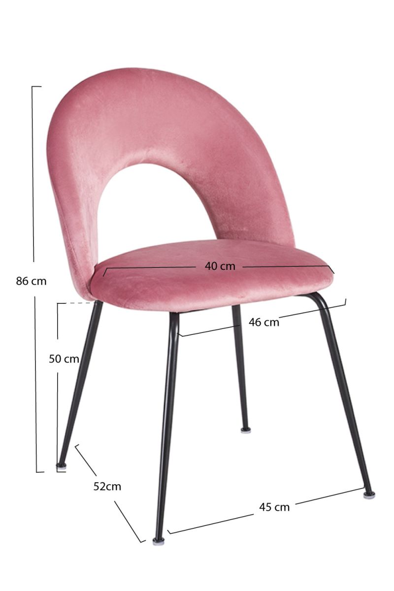 Chaise Dawa Black Velours