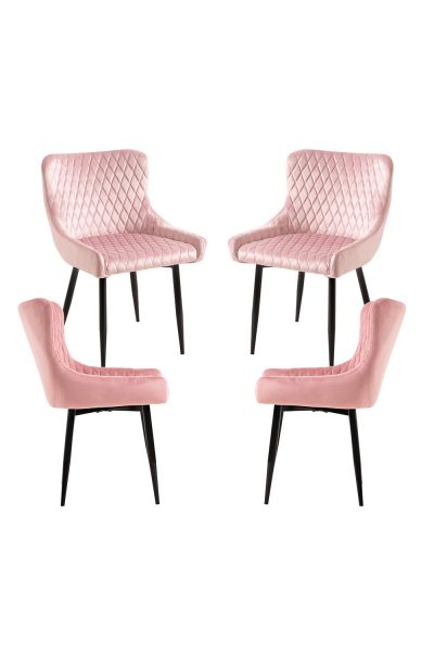 Pack 4 Chaises Kres Velours