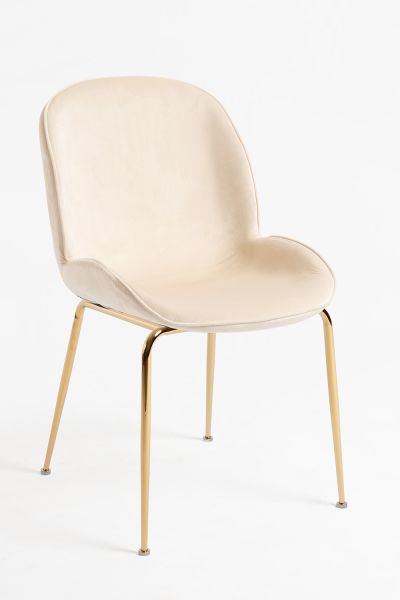 Chaise Bille Golden Velours - Parfaite pour votre salle à manger