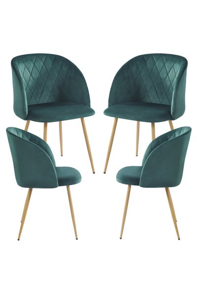 Pack 4 Chaises Velt Velours