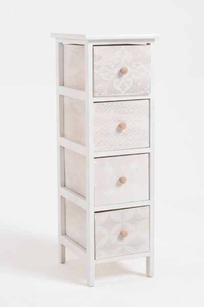 Commode étroite Mabet 4 tiroirs