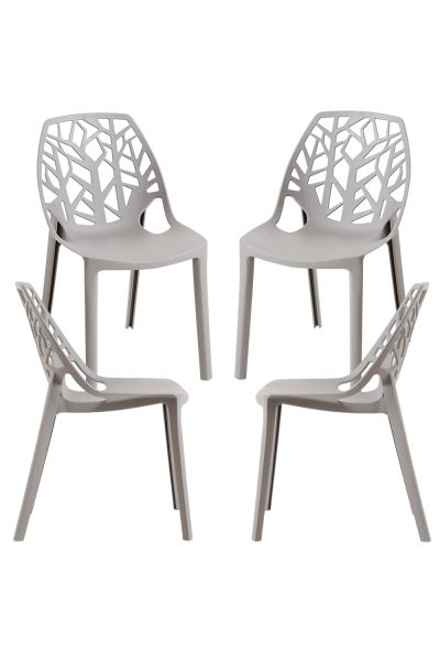 Pack 4 Chaises Hissar Polypropylène