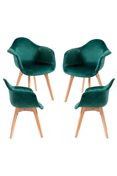 Pack 4 Chaises Belu Velours