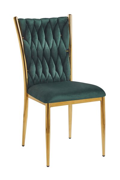Chaise Wiwen Golden Velours - Style chic pour votre salle à manger
