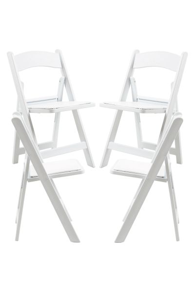 Pack 4 chaises Gala pliantes avec coussin effet bois avec coussin effet bois: Référence en matière de chaises pliables