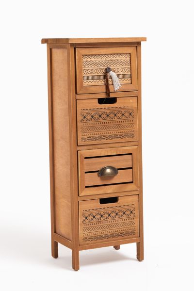 Meuble d Appoint Yoti 4 Tiroirs - Un meuble d appoint en bois idéal