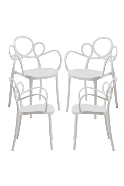 Pack 4 Chaises Sky avec Accoudoirs