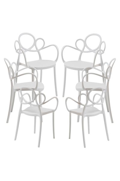 Pack 6 Chaises Sky avec Accoudoirs