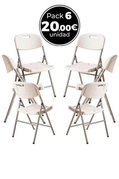 Pack 6 Chaises Resin