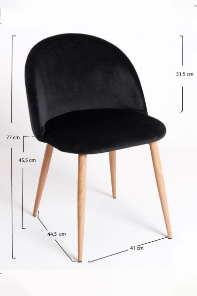 Pack 4 Chaises Vint Velours