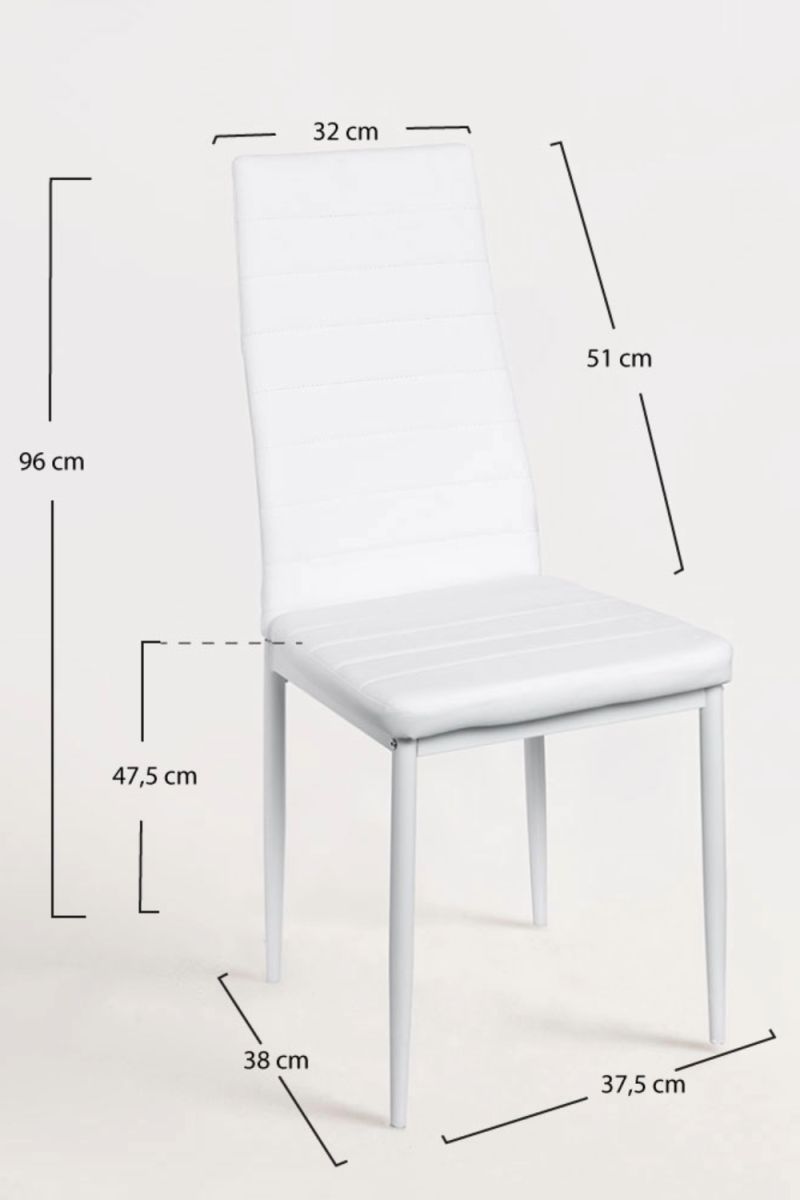 Pack 4 Chaises Lauter Similicuir