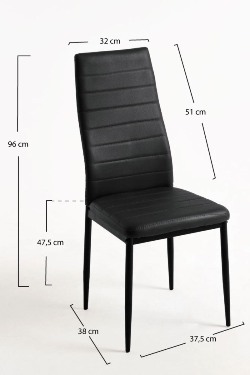 Pack 4 Chaises Lauter Similicuir