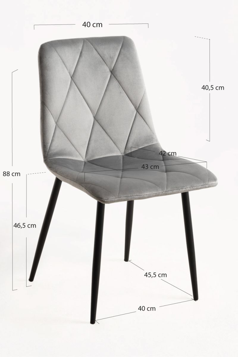 Pack 4 Chaises Lyke Velours