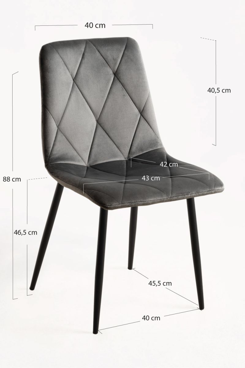 Pack 4 Chaises Lyke Velours