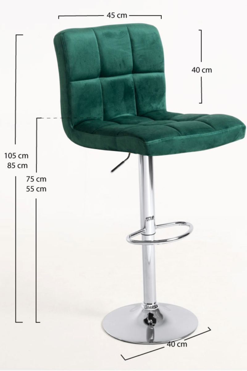 Pack 2 Tabourets Casper Velours