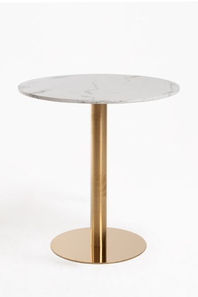 Table Firro Ronde 70cm Dorée