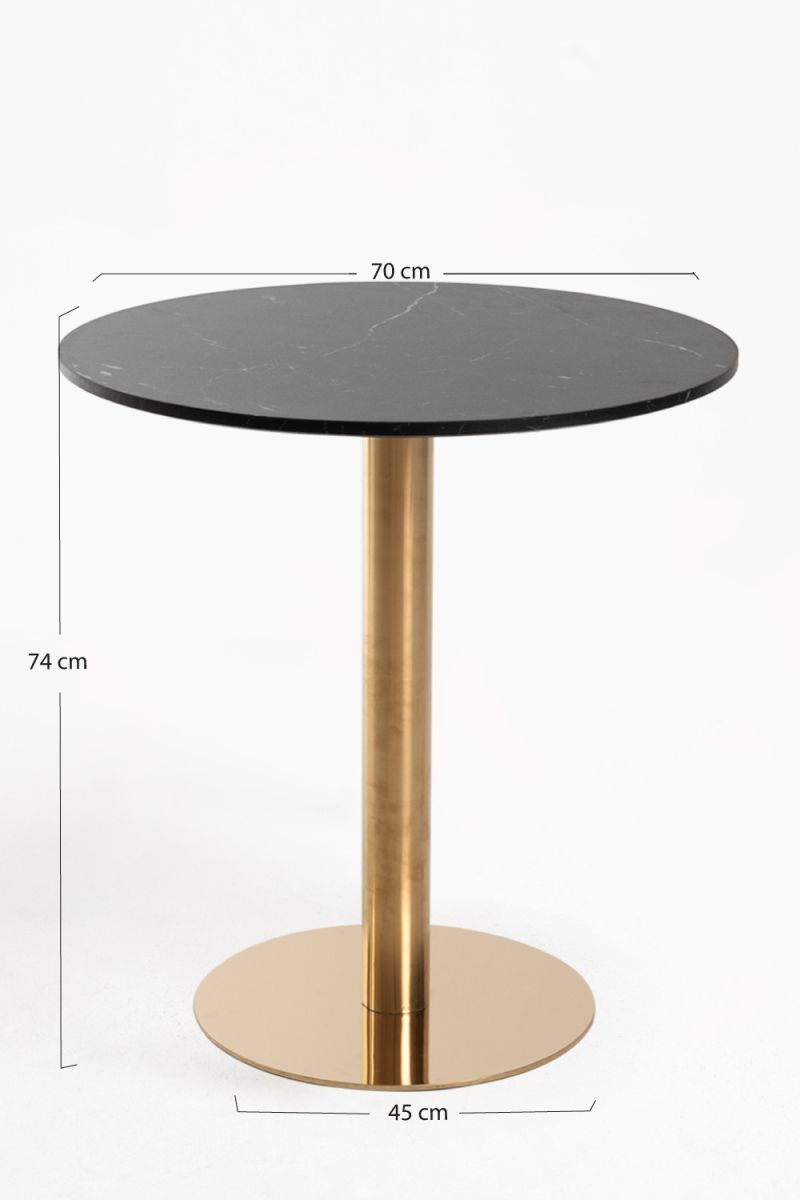 Table Firro Ronde 70cm Dorée
