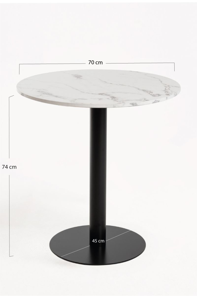 Table Firro Ronde 70cm Noir