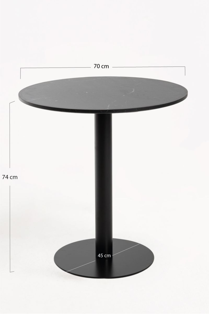 Table Firro Ronde 70cm Noir