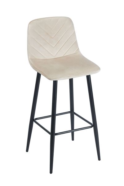 Tabouret Coyal Black Velours - Style scandinave pour votre salon