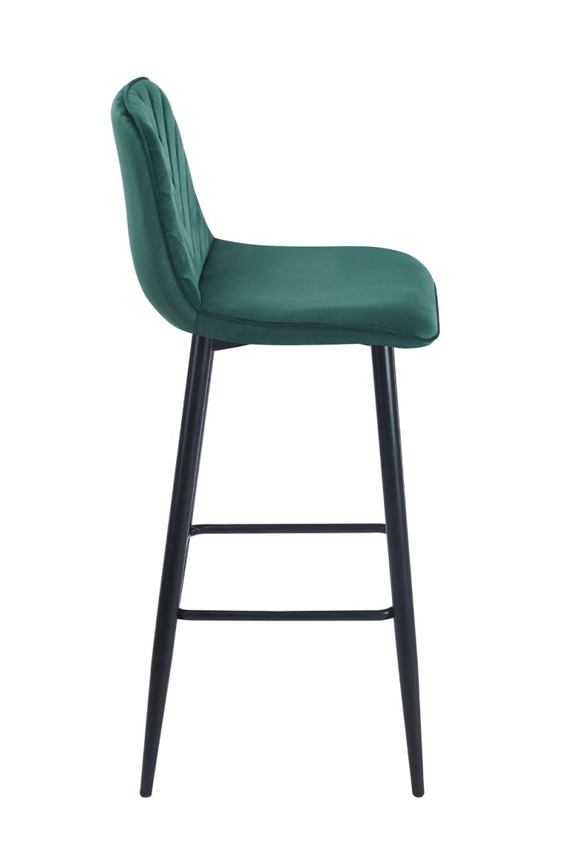 Tabouret Coyal Black Velours - Style scandinave pour votre salon