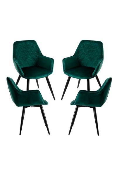 Pack 4 Chaises Kres Velours