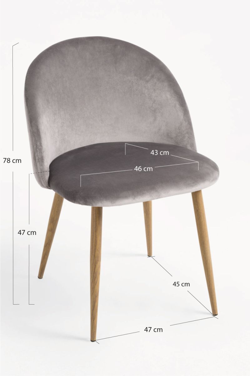 Chaise Vint Velours, un classique en chaises salle à manger en velours