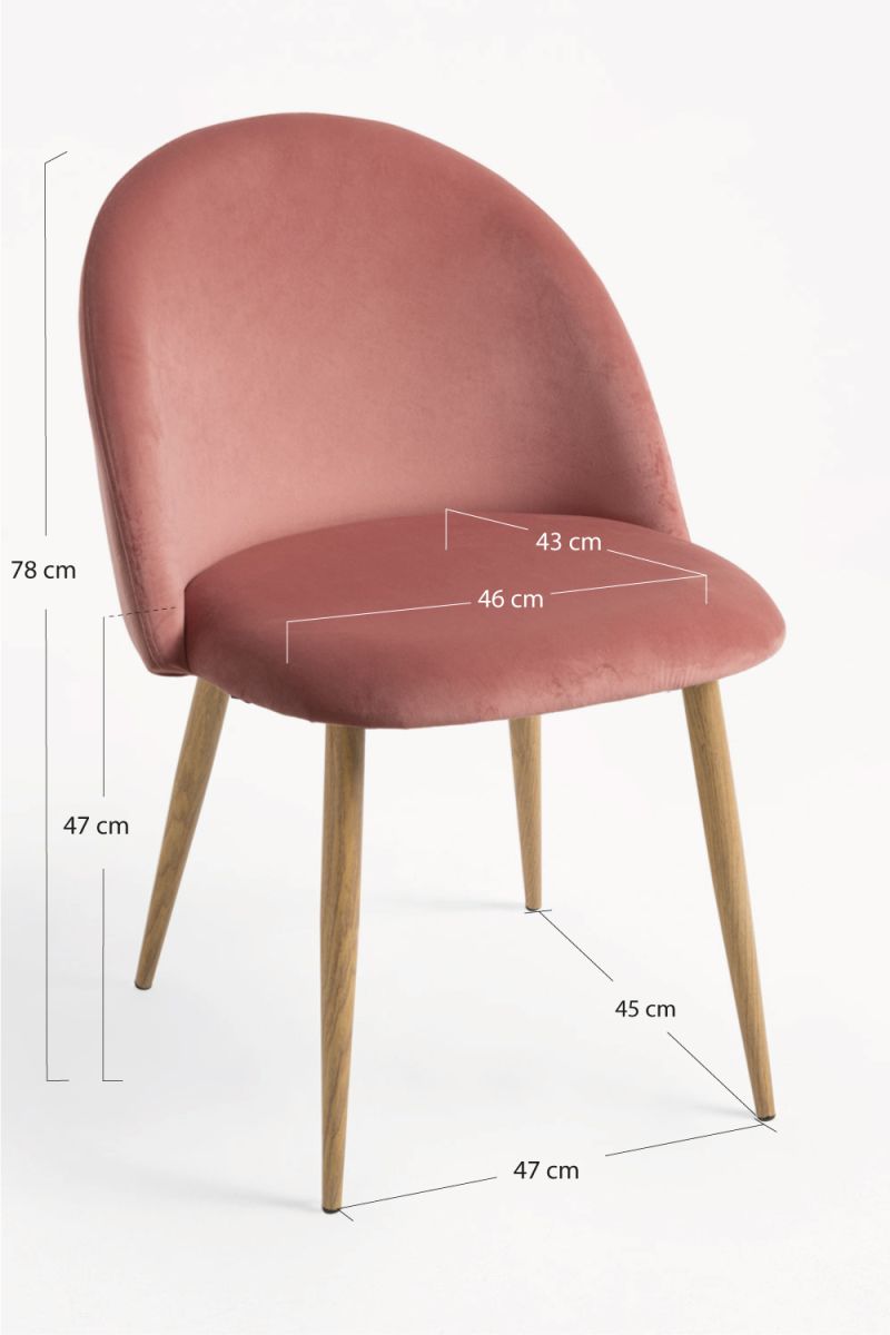 Chaise Vint Velours, un classique en chaises salle à manger en velours