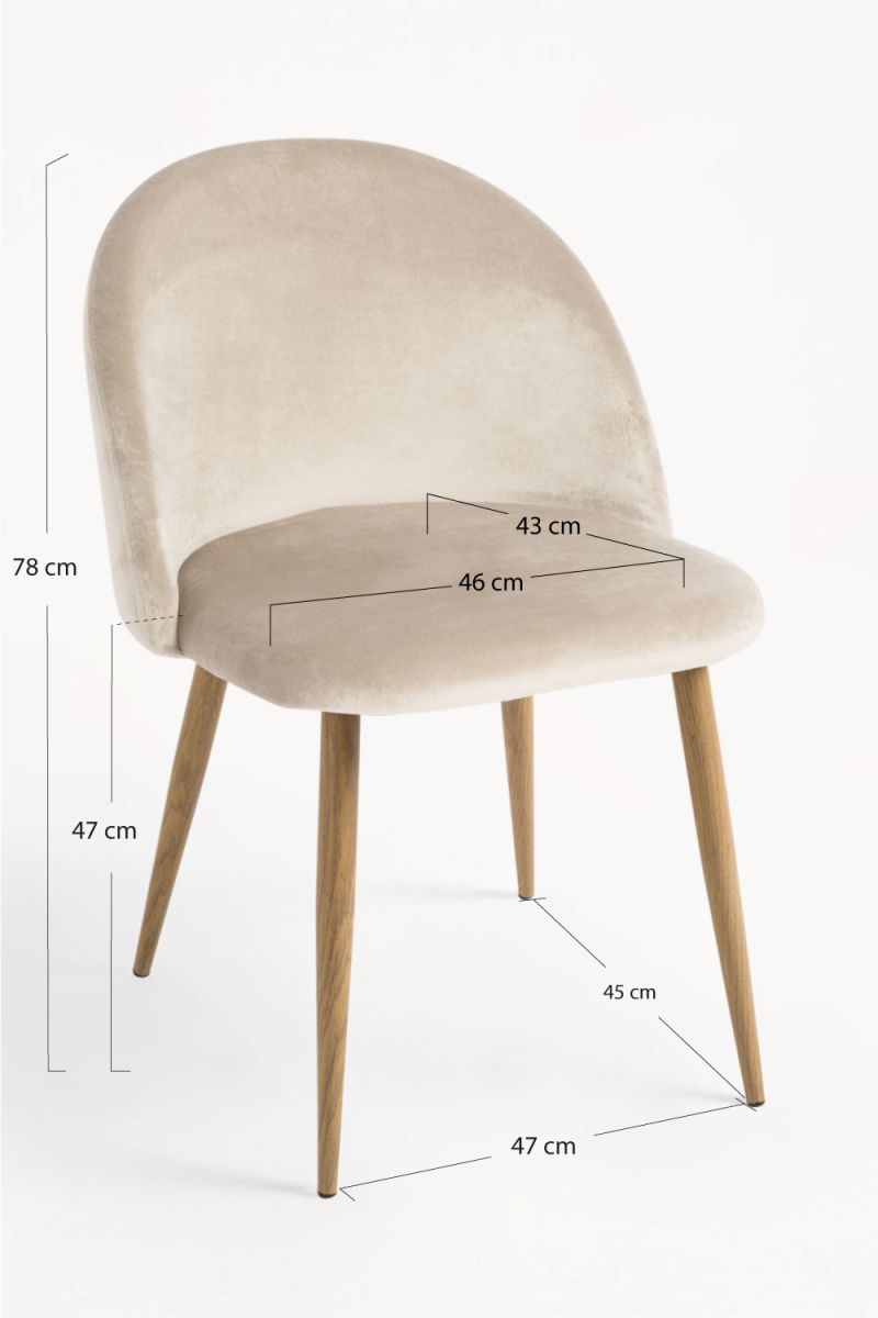 Chaise Vint Velours, un classique en chaises salle à manger en velours