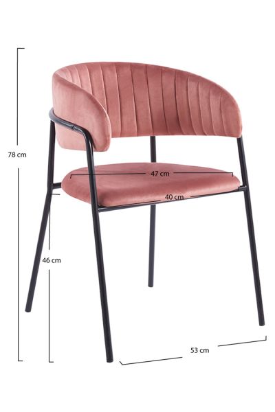 Chaise Moniel Black Velours, un classique en chaises salle à manger en velours