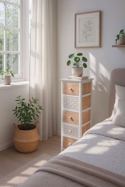 Commode Etroit 5 Tiroirs Solany