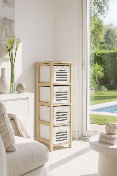 Commode Etroit 4 Tiroirs Tiladon