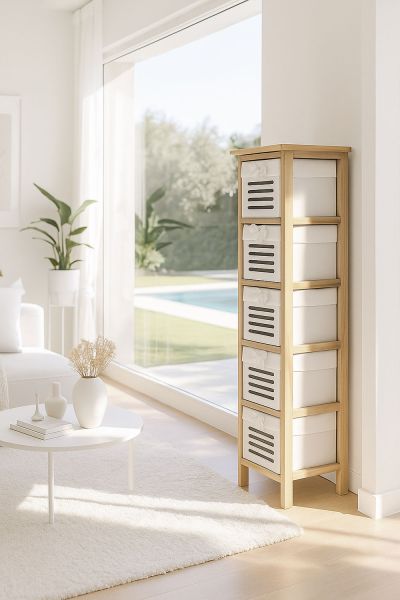 Commode Etroit 5 Tiroirs Tiladon