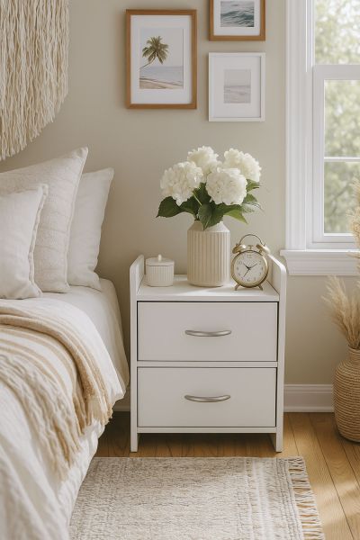 Table de nuit 2 tiroirs Rican