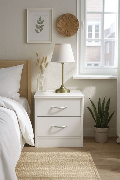 Table de nuit 2 tiroirs Lesu