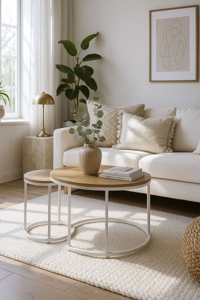 Ensemble de 2 tables centrales Renty