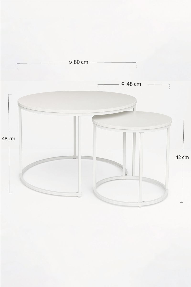 Ensemble de 2 tables centrales Renty