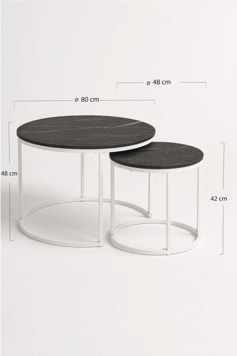 Ensemble de 2 tables centrales Renty
