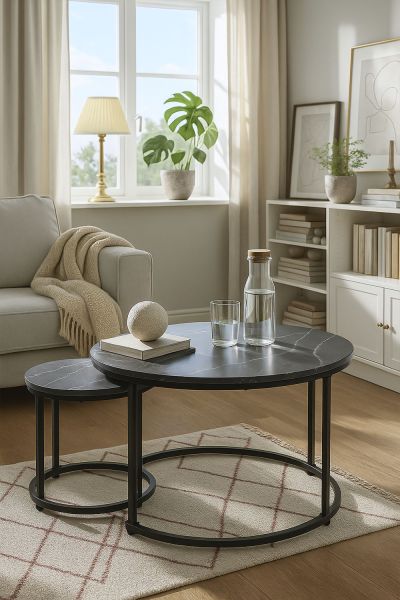 Ensemble de 2 tables centrales Renty