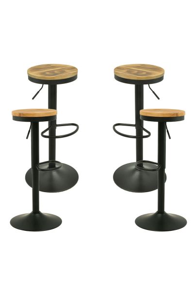 Pack 4 Tabourets Vikin Siège Bois