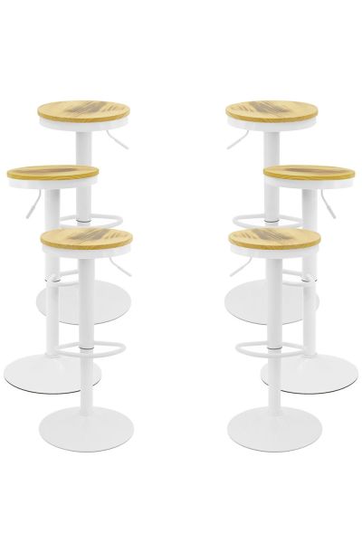 Pack 6 Tabourets Vikin Siège Bois